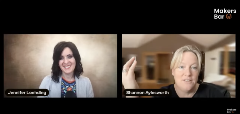 two women on screen